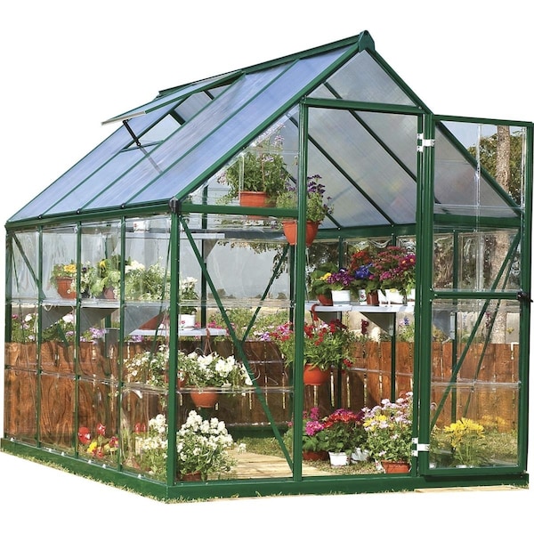Palram Canopia 6 x 8 in. - Canopia Hybrid Greenhouse Green HG5508G-1B - main